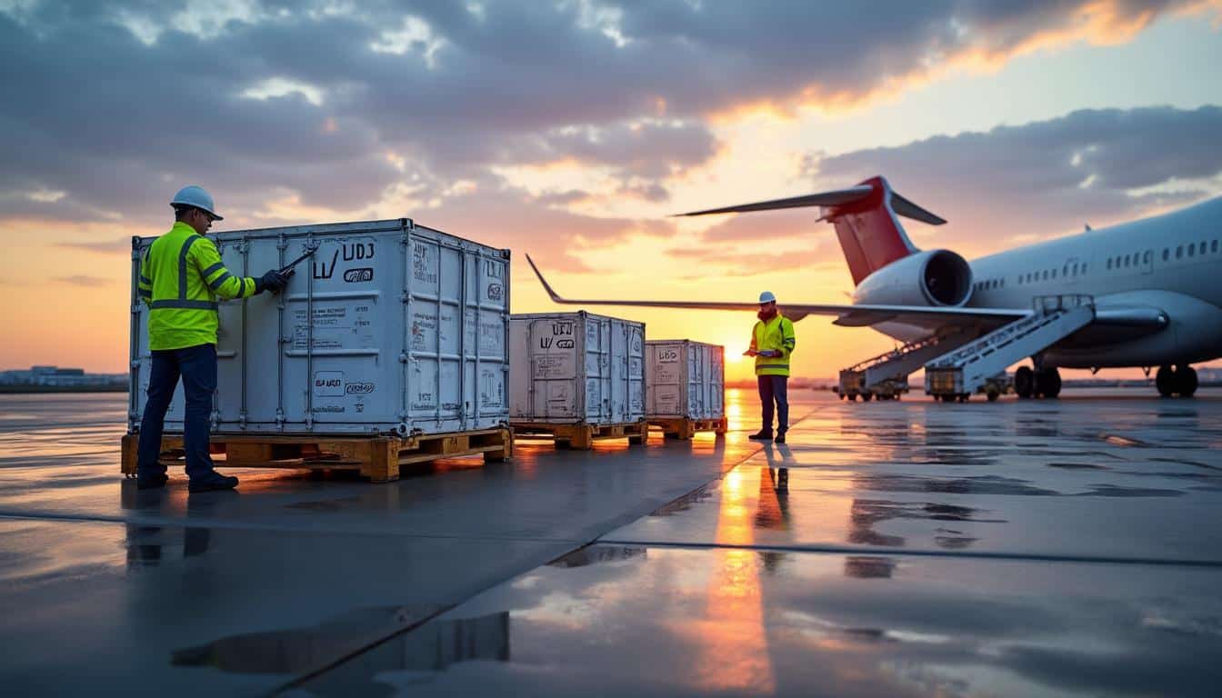 Illustration: Les dimensions et normes internationales des conteneurs pour le transport aérien